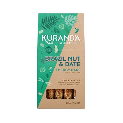 Kuranda Wholefoods Gluten Free Energy Bars Brazil Nut & Date 35g x 5 Pack